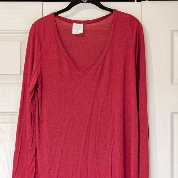 Lizard Thicket Freeloader | Burgundy Tunic Top - Picture 1 of 3
